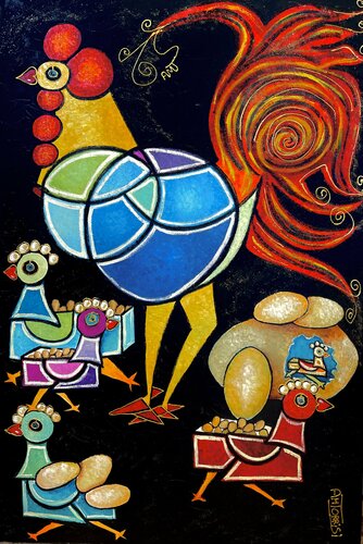 LE COQ di Anne-Marie Torrisi, Pittura in vendita su Singulart