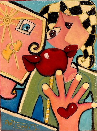 LA POMME D’AMOUR von Anne-Marie Torrisi, Malerei kaufen auf Singulart