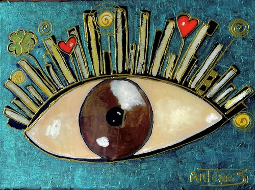 LE BON ŒIL 11 di Anne-Marie Torrisi, Pittura in vendita su Singulart