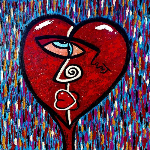 LE BAISER par Anne-Marie Torrisi, Peinture en vente sur Singulart