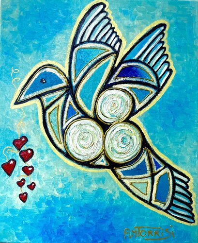 LA COLOMBE by Anne-Marie Torrisi, Painting for Sale on Singulart