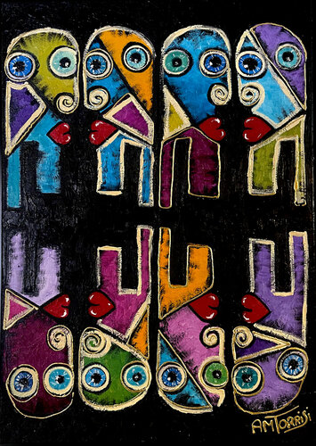 LA CONFRONTATION di Anne-Marie Torrisi, Pittura in vendita su Singulart