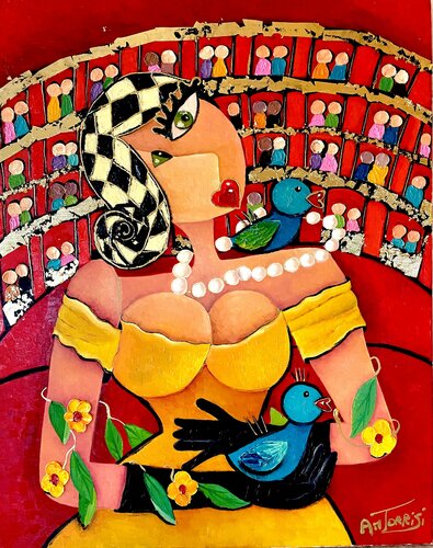 LA CANTATRICE de Anne-Marie Torrisi, Pintura a la venta en Singulart