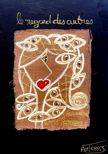 LE REGARD DES AUTRES van Anne-Marie Torrisi, Schilderij te koop op Singulart