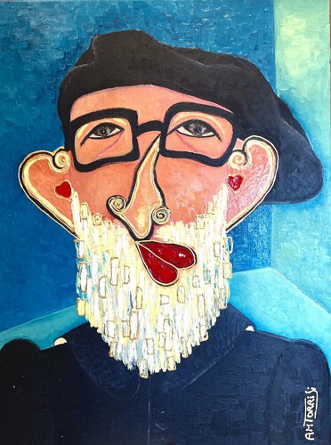 ABBÉ PIERRE van Anne-Marie Torrisi, Schilderij te koop op Singulart