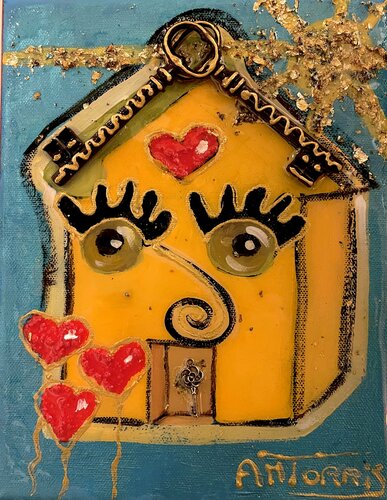 LES CLÉS DE LA MAISON par Anne-Marie Torrisi, Peinture en vente sur Singulart