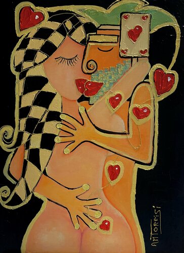 LES RETROUVAILLES di Anne-Marie Torrisi, Pittura in vendita su Singulart