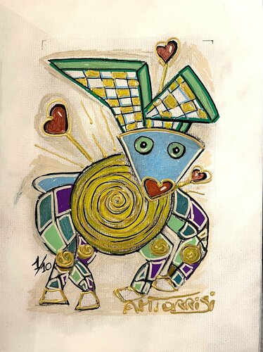 CAPRICORNE par Anne-Marie Torrisi, Œuvre sur papier en vente sur Singulart