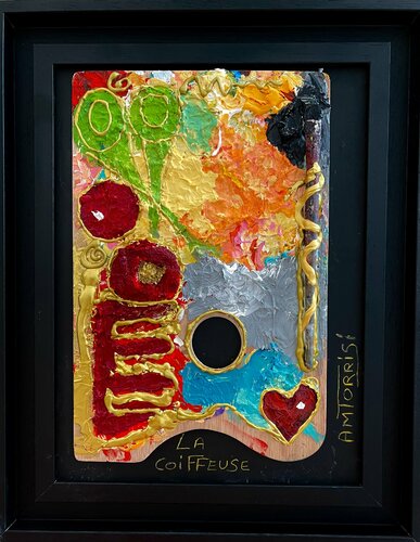 LA PALETTE DE LA COIFFEUSE von Anne-Marie Torrisi, Malerei kaufen auf Singulart