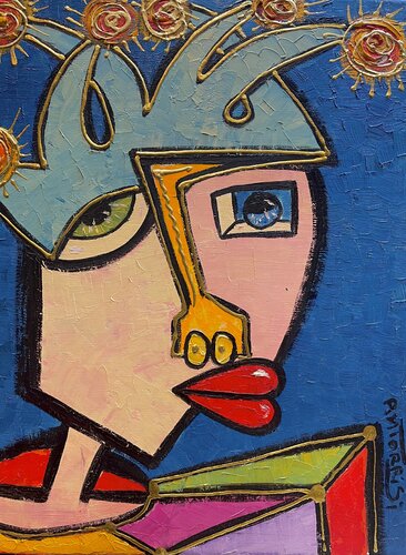 LE FOU DU ROI van Anne-Marie Torrisi, Schilderij te koop op Singulart