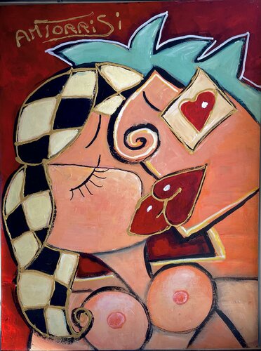 LE BAISER van Anne-Marie Torrisi, Werk op papier te koop op Singulart