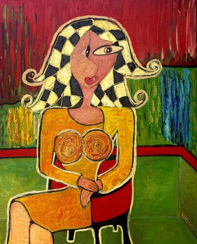LA  BELLE FLORENTINE von Anne-Marie Torrisi, Malerei kaufen auf Singulart