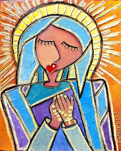 MARIE série biblique par Anne-Marie Torrisi, Peinture en vente sur Singulart