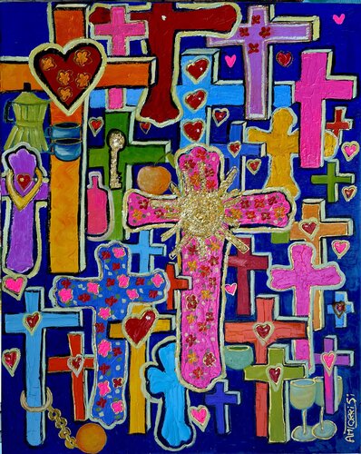 LES CROIX DE LA VIE von Anne-Marie Torrisi, Malerei kaufen auf Singulart