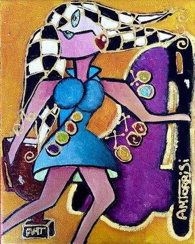 LA PATINEUSE di Anne-Marie Torrisi, Pittura in vendita su Singulart