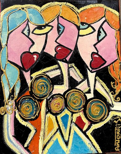 LE TRIO di Anne-Marie Torrisi, Pittura in vendita su Singulart