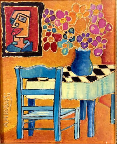 LA CHAISE VIDE par Anne-Marie Torrisi, Peinture en vente sur Singulart