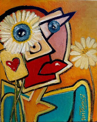 PHOTO DE PROFIL MARGUERITES de Anne-Marie Torrisi, Pintura a la venta en Singulart