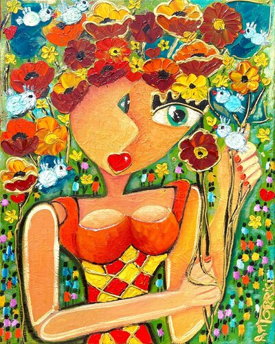 LE JARDIN D’EDEN von Anne-Marie Torrisi, Malerei kaufen auf Singulart