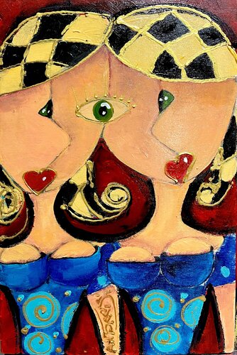 GÉMEAUX astrologie van Anne-Marie Torrisi, Schilderij te koop op Singulart