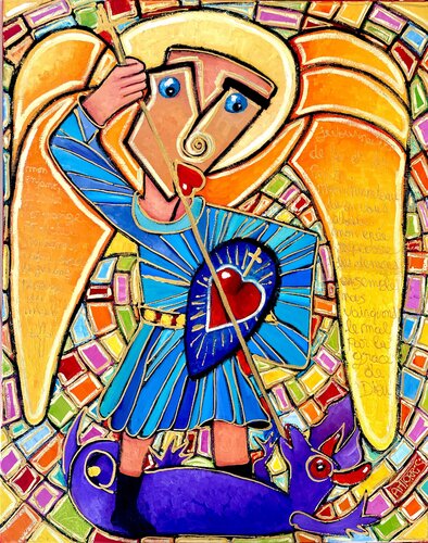 SAINT MICHEL de Anne-Marie Torrisi, Pintura a la venta en Singulart