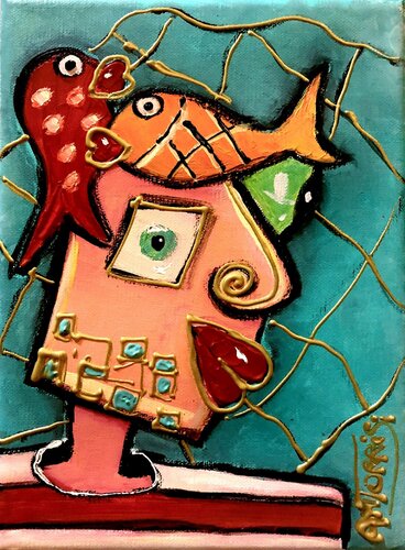 JOUR DE PÊCHE par Anne-Marie Torrisi, Peinture en vente sur Singulart