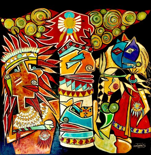 LES GARDIENS DE LA TERRE by Anne-Marie Torrisi, Painting for Sale on Singulart