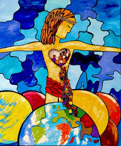 LE RETOUR À LA SOURCE van Anne-Marie Torrisi, Schilderij te koop op Singulart