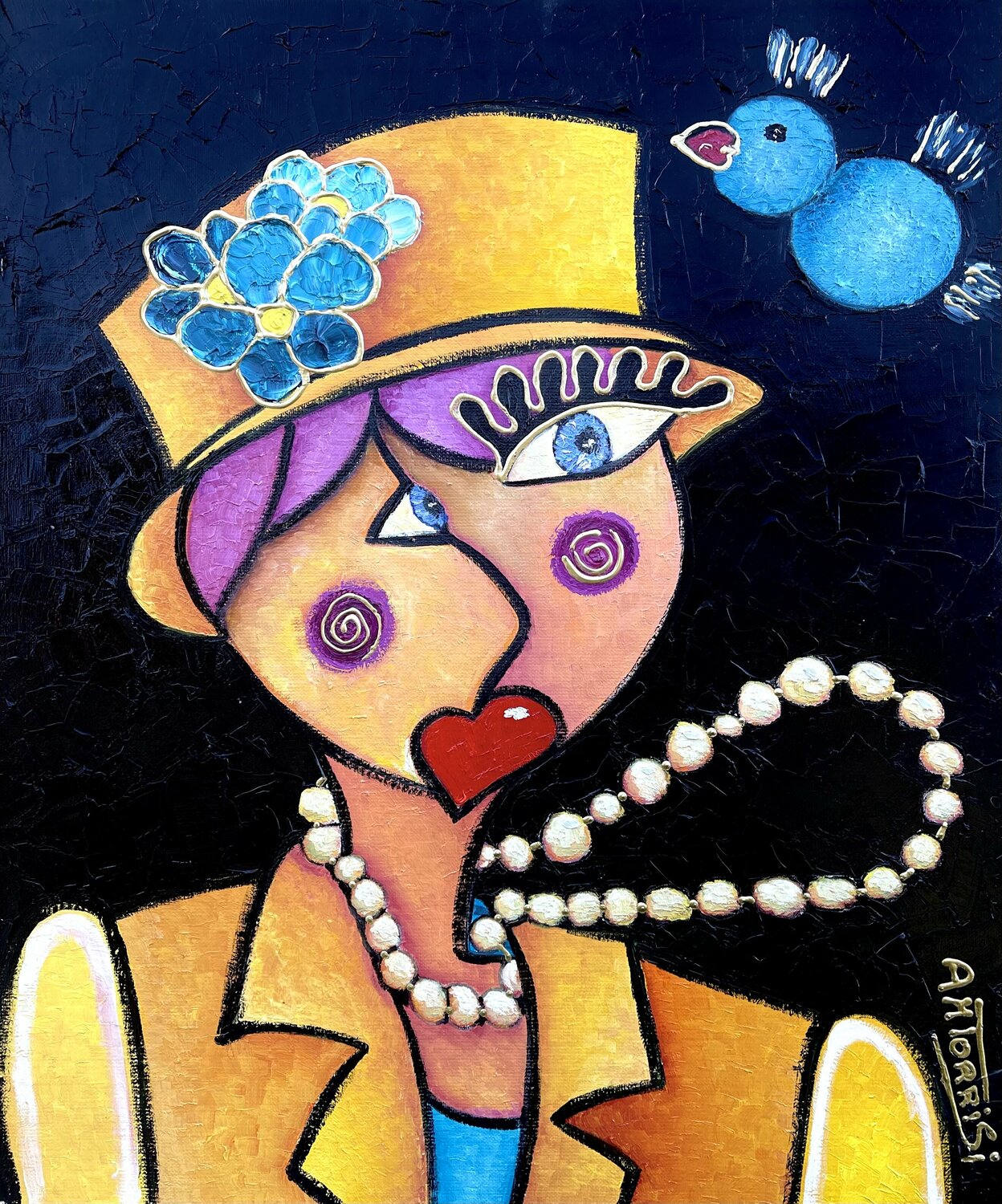 LA DAME AU CHAPEAU Anne-Marie Torrisi
