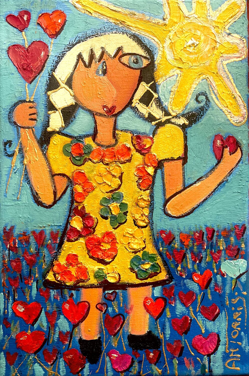 LUMIÈRE D’ENFANCE Anne-Marie Torrisi Originalgemälde zu verkaufen
