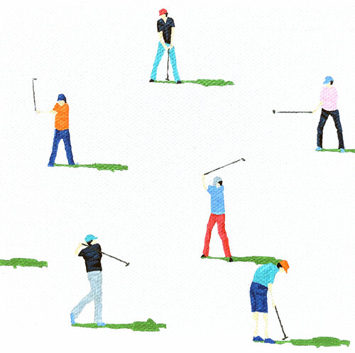 Golfers Nano 24 van Stephanie Ho, Schilderij te koop op Singulart
