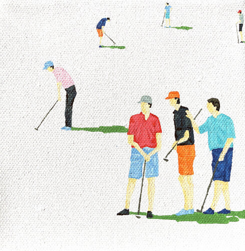 Golfers Nano 28 by Stephanie Ho, 회화 for Sale on Singulart