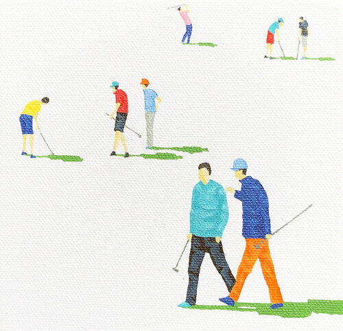 Golfers Nano 30 di Stephanie Ho, Pittura in vendita su Singulart