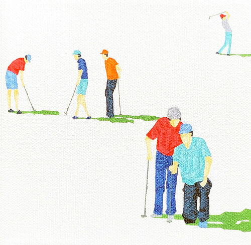 Golfers Nano 32 di Stephanie Ho, Pittura in vendita su Singulart