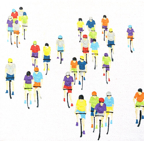 Cyclists Nano 01 van Stephanie Ho, Schilderij te koop op Singulart