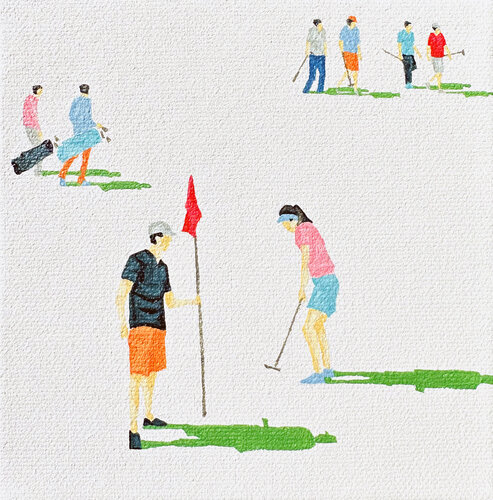 Golfers Nano 38 van Stephanie Ho, Schilderij te koop op Singulart