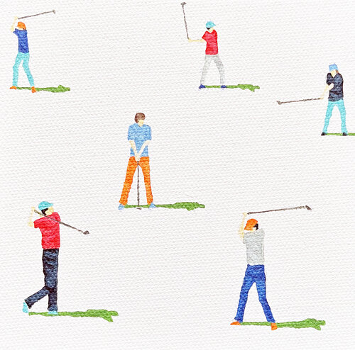 Golfers Nano 41 di Stephanie Ho, Pittura in vendita su Singulart