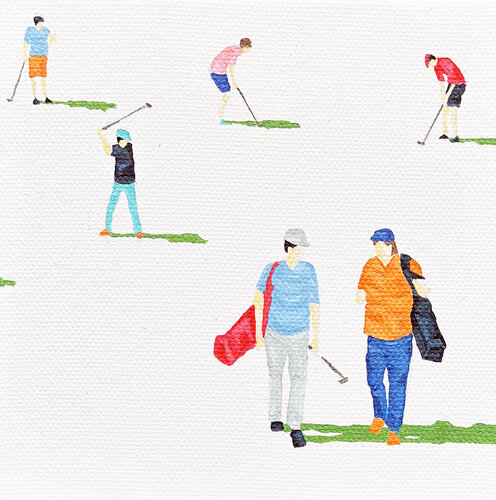 Golfers Nano 42 di Stephanie Ho, Pittura in vendita su Singulart