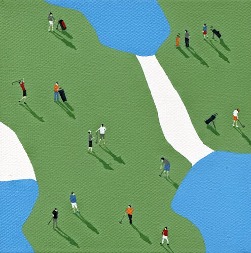 Golfers Nano 43 di Stephanie Ho, Pittura in vendita su Singulart