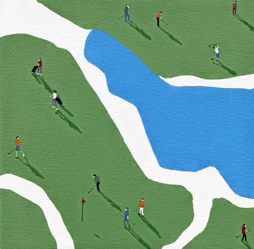 Golfers Nano 44 di Stephanie Ho, Pittura in vendita su Singulart