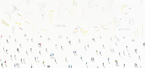 City Calling 01 di Stephanie Ho, Pittura in vendita su Singulart