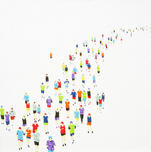 The Race 07 van Stephanie Ho, Schilderij te koop op Singulart