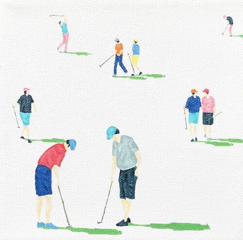 Golfers Nano 09 van Stephanie Ho, Schilderij te koop op Singulart