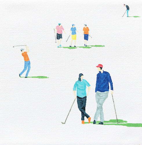 Golfers Nano 11 van Stephanie Ho, Schilderij te koop op Singulart