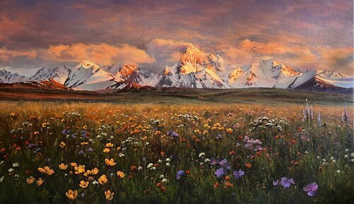 Golden hour de Emil Kasymov, Pintura a la venta en Singulart