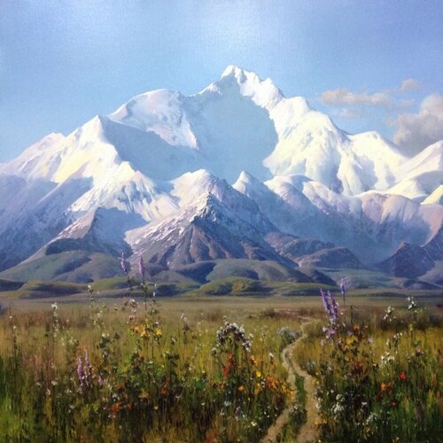 Mountain path de Emil Kasymov, Pintura a la venta en Singulart