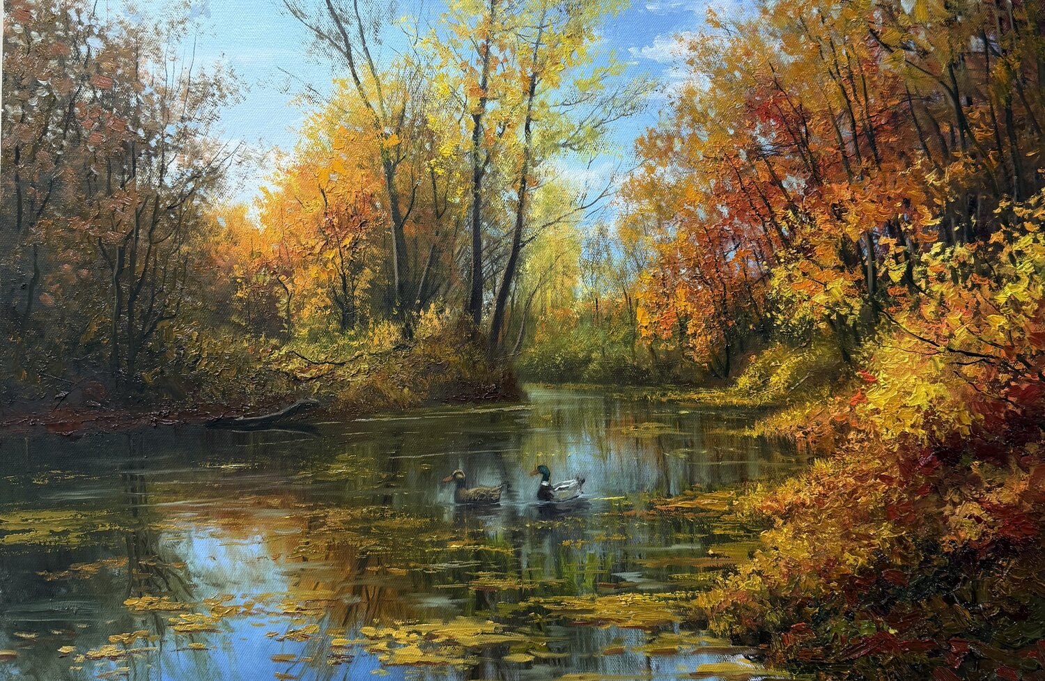Floating Together Emil Kasymov Origineel schilderij te koop