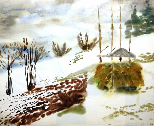 Fresh snow in May. di Aleksandr Breskin, Opera su carta in vendita su Singulart