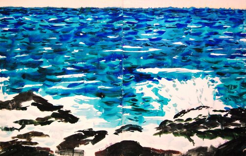 Tidal bore di Aleksandr Breskin, Opera su carta in vendita su Singulart