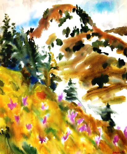 Крокусы di Aleksandr Breskin, Pittura in vendita su Singulart